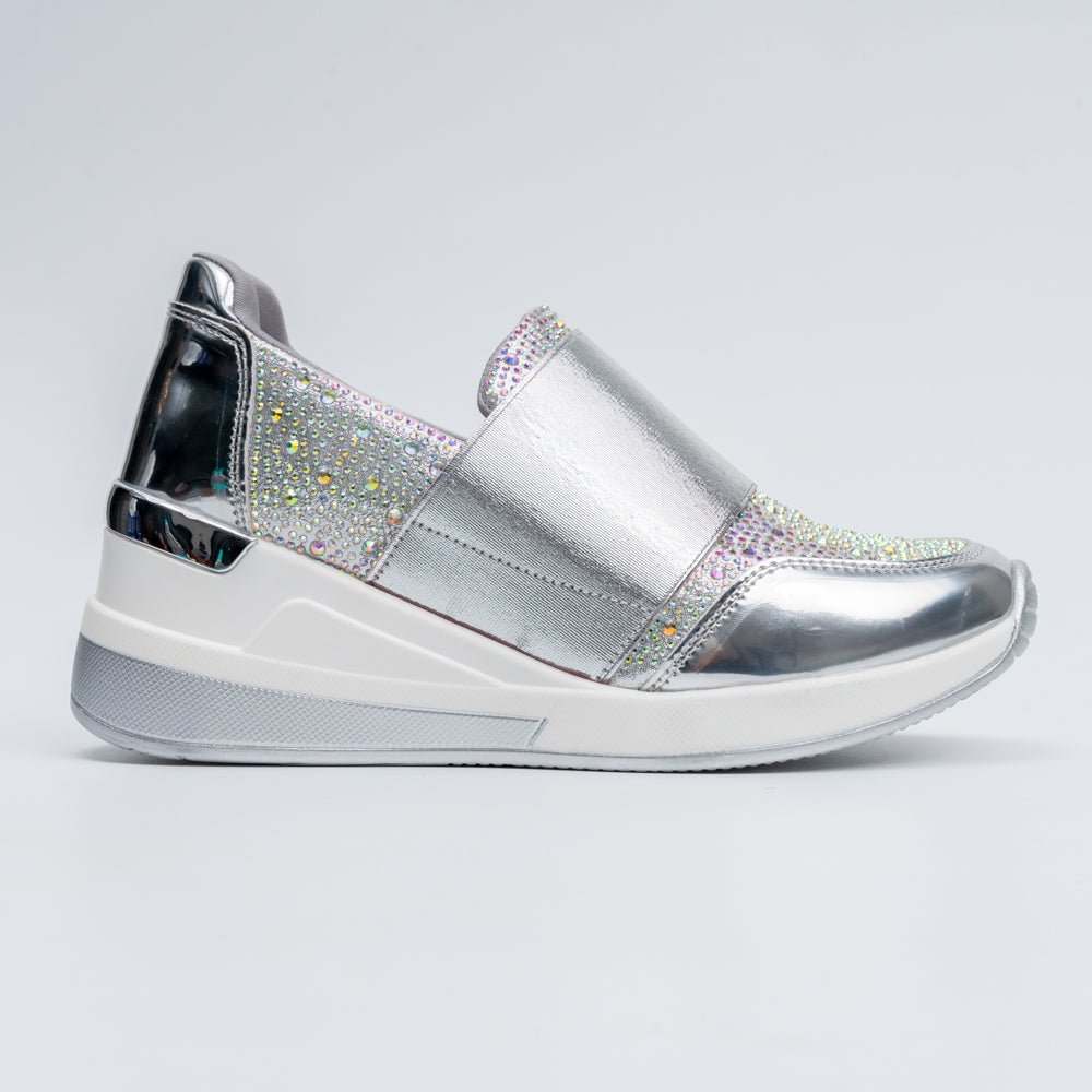 The Galaxy - Silver Platform Sneakers - view 2