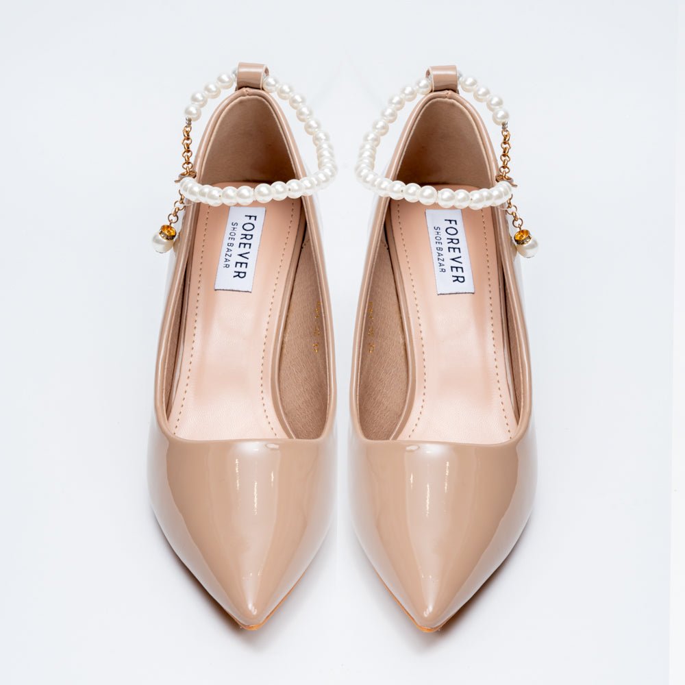 Pearl Poise - Khaki Anklet Pumps - view 4