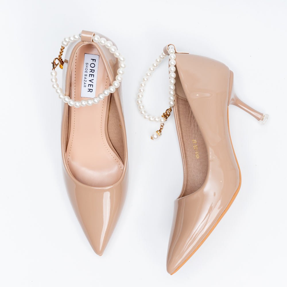 Pearl Poise - Khaki Anklet Pumps - view 5