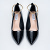 Scarlet Charm - Black Ankle Chain Pumps
