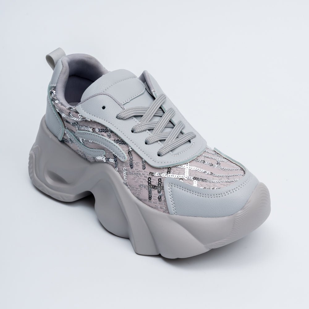 Aura Sequin - Grey Sneaker - view 3