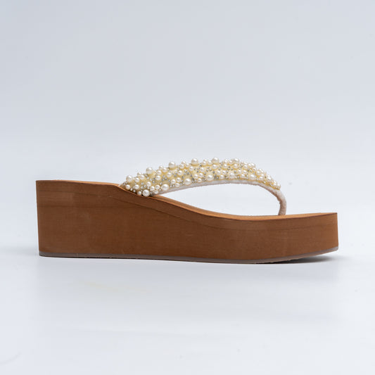 Resort Pearl - White Platform Slip-On