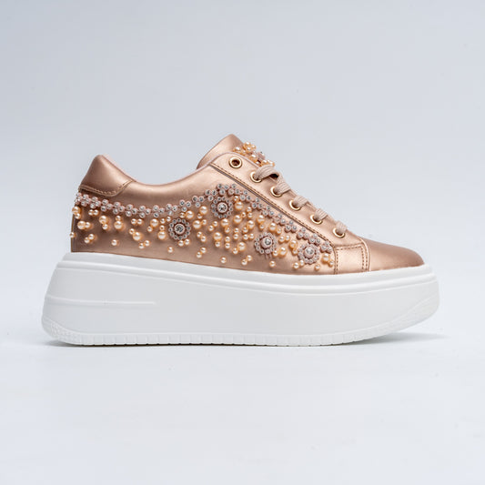 Pearl Play - Champagne Fashion Sneakers