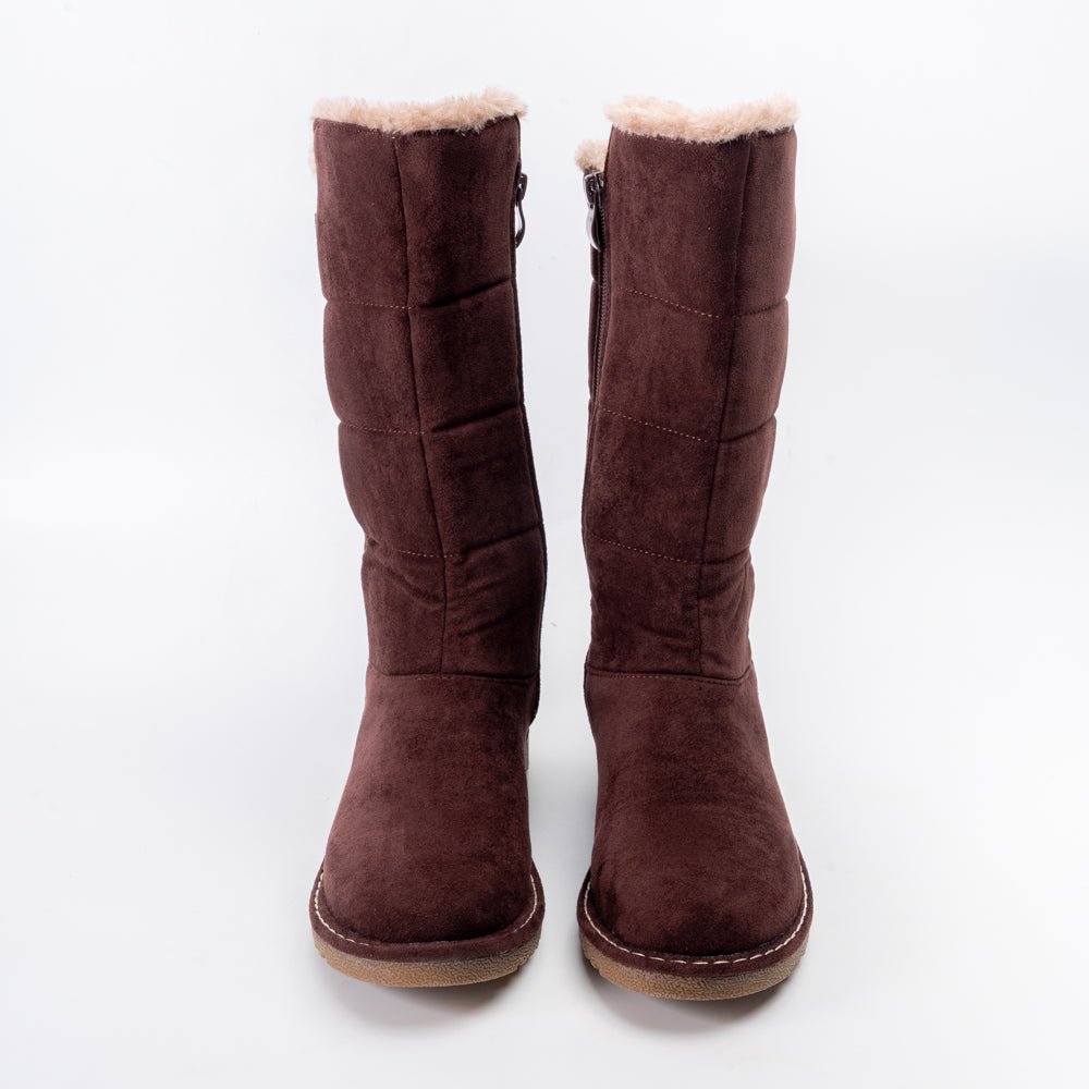 Nordic Charm - Coffee Casual Fur Boots - view 3