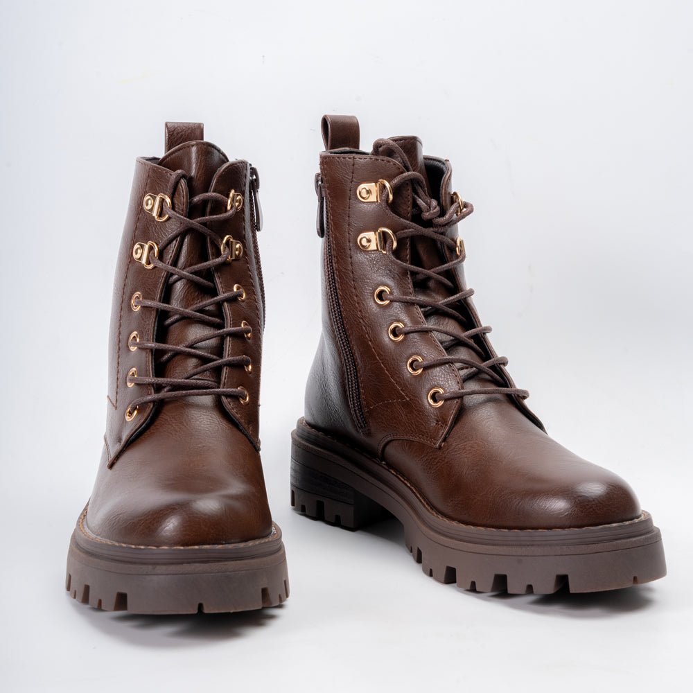 Shadow Flex - Coffee Lace-up Boots - view 4