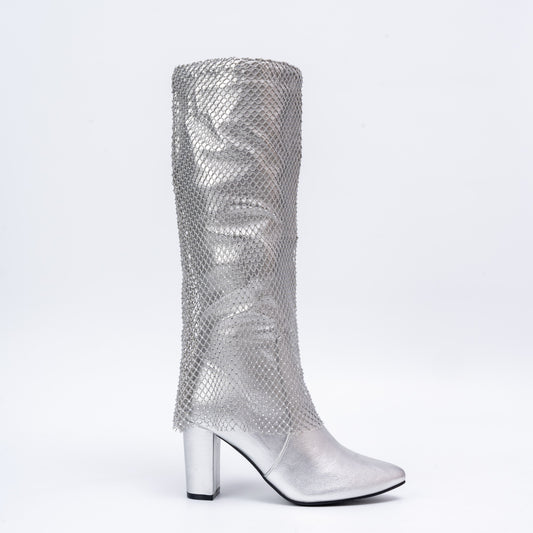 Not Your Average - Silver Partywear Boots