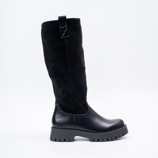 Sole Rebels - Black Casual Calf Length Boots
