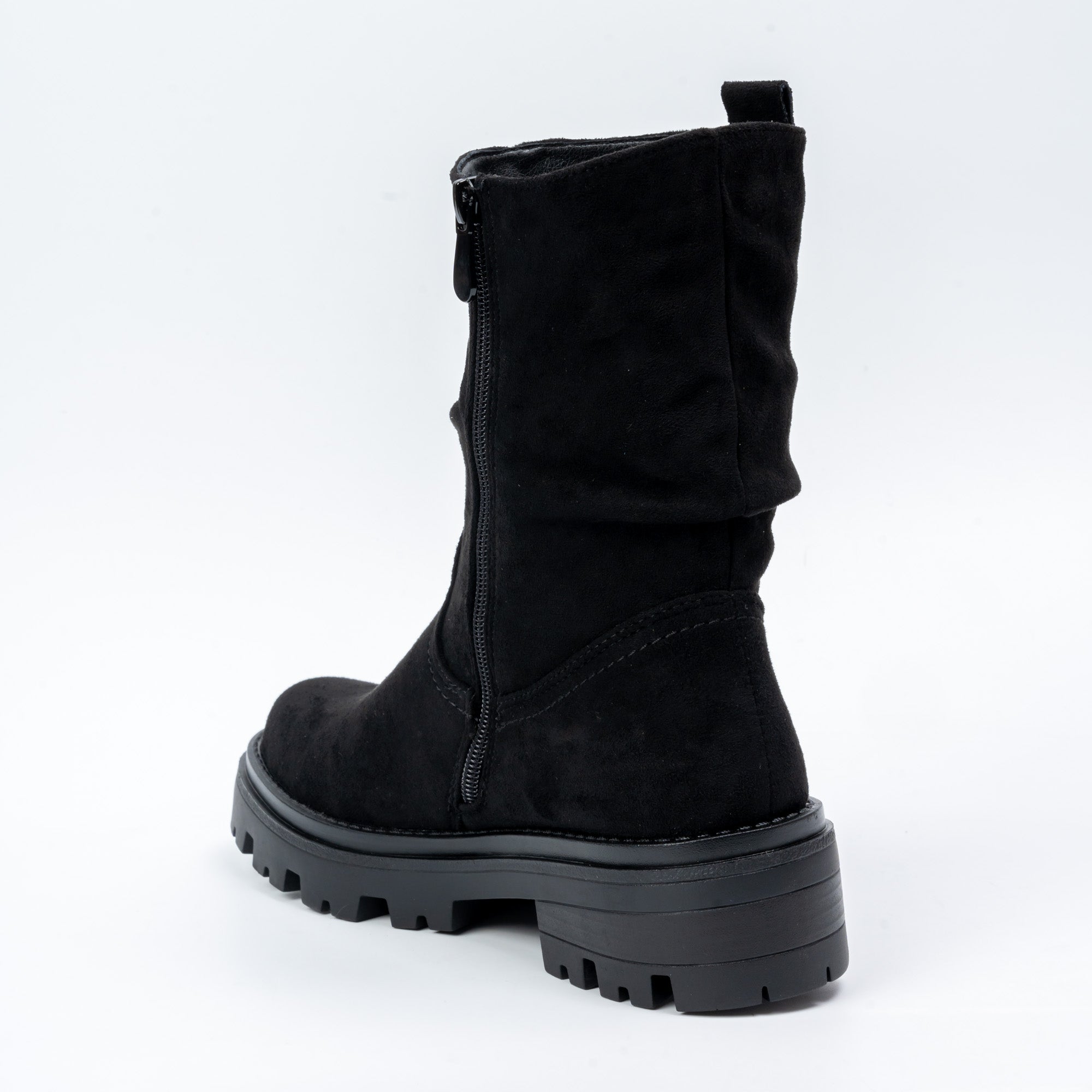 Gold Bear Charm - Black Suede Boots - view 5