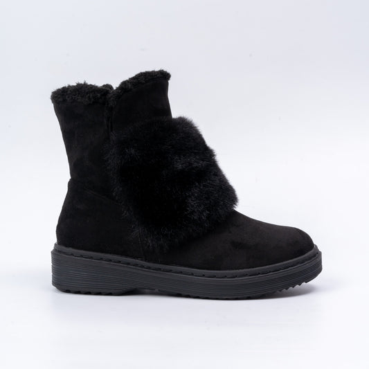 Brazilian Bliss - Black Faux Fur Boots