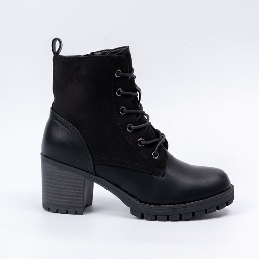 Midnight Terrain - Black Lace-Up Boots