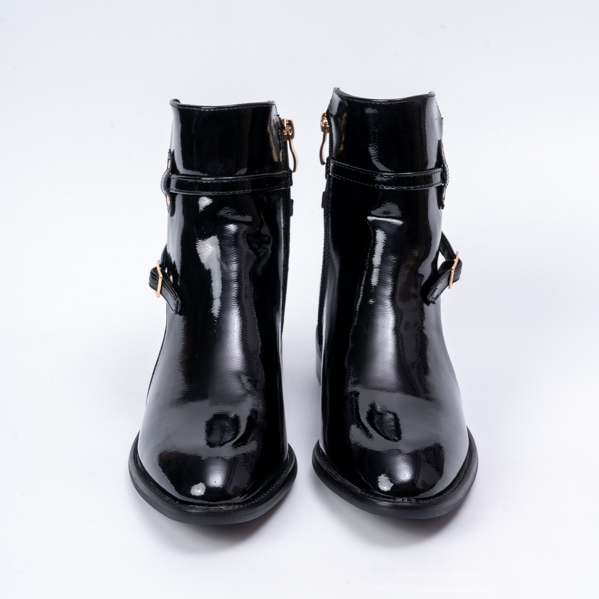 Never Fade - Black Patent Ankle Boots - view 3