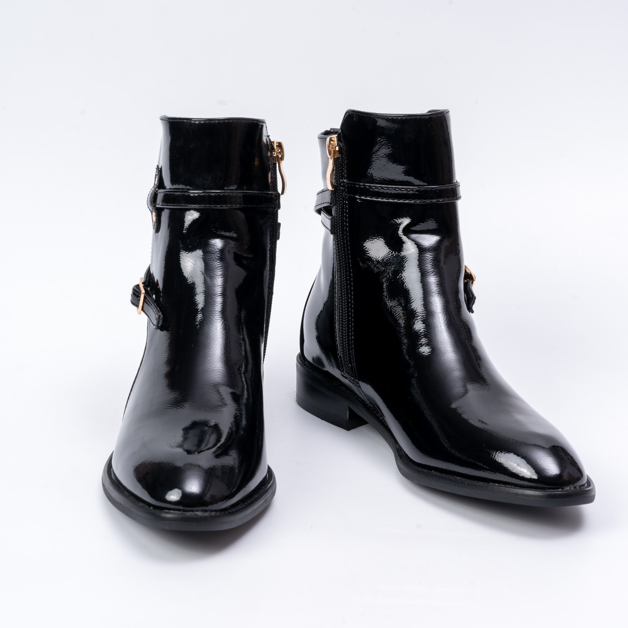 Never Fade - Black Patent Ankle Boots - view 4