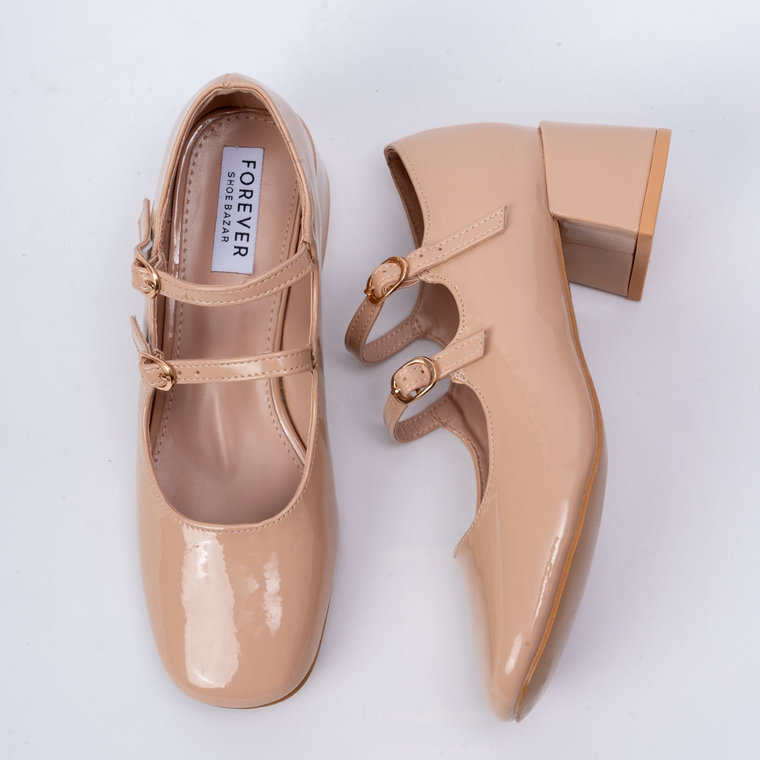 Looks Can Kill - Nude Partywear Mary Janes - view 4