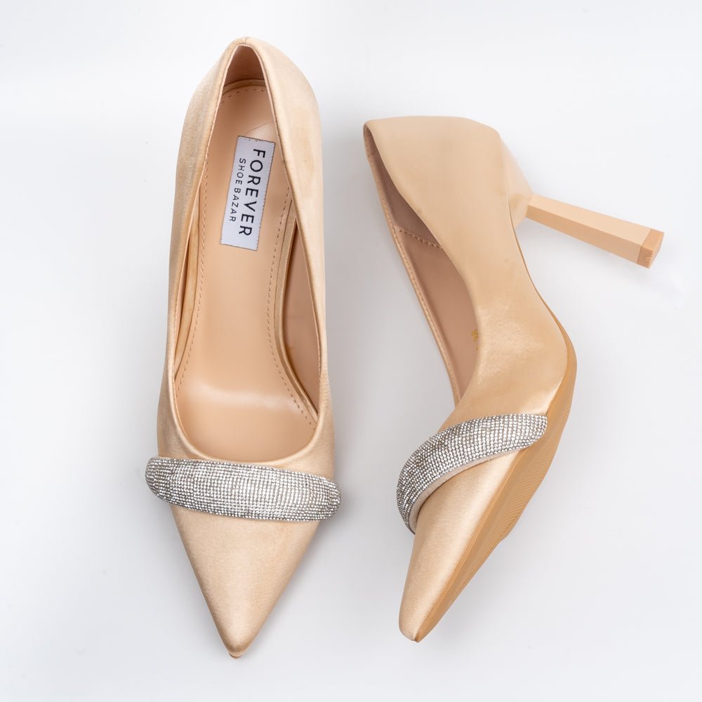 Lead The Drama - Gold Partywear Heels - view 8