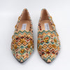Aztec Lore - Brown Embellished Ballerina