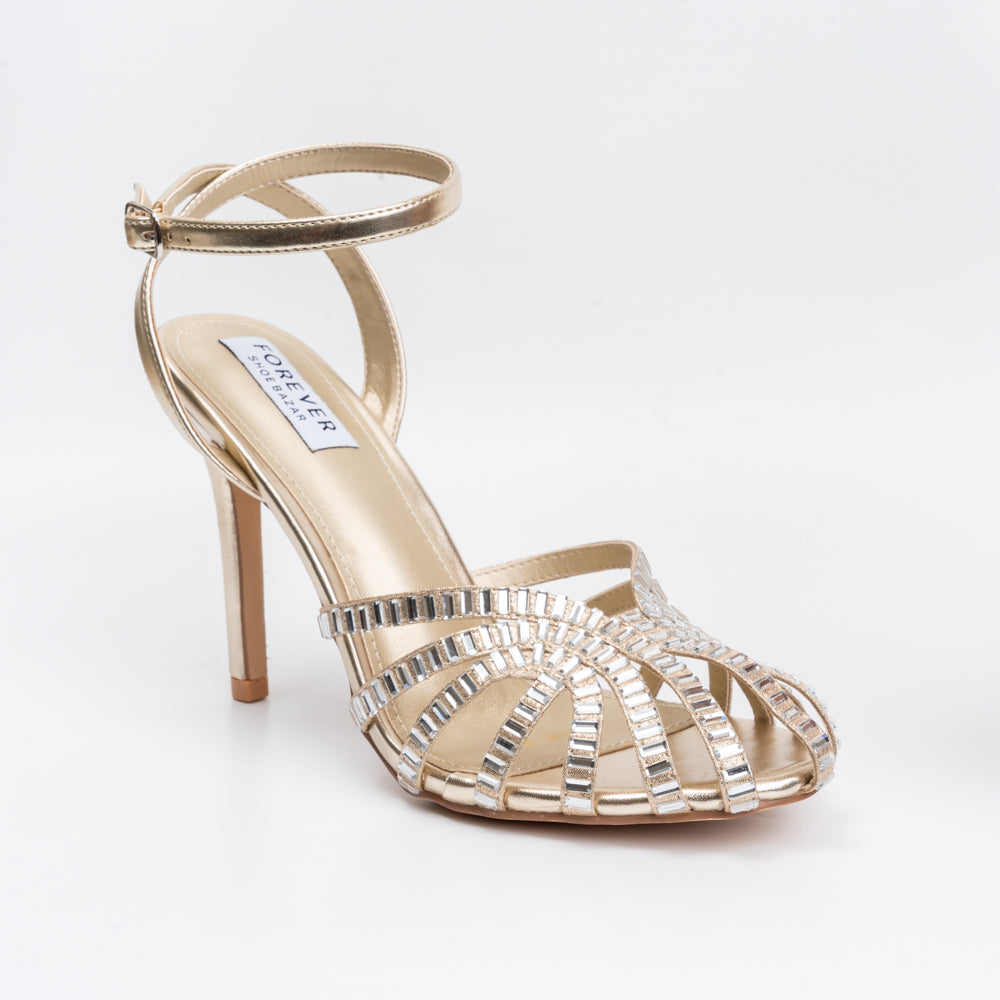 Highly Opinionated - Gold Partywear Heels - view 2