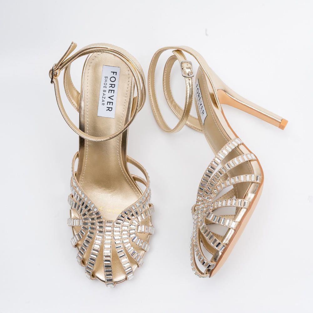 Highly Opinionated - Gold Partywear Heels - view 5