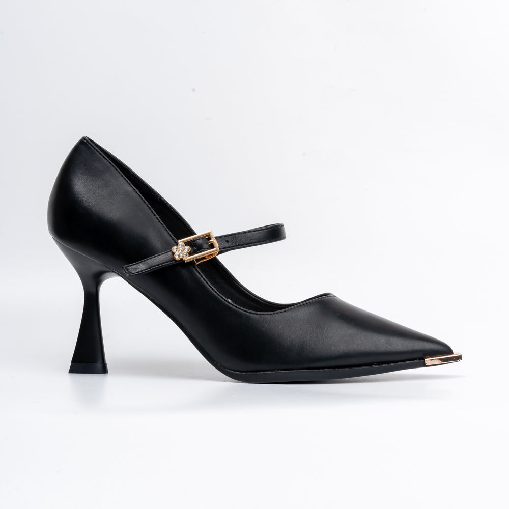 Miss Academia Black Formal Pencil Heels - Main Image