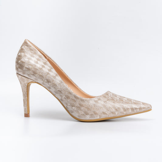 Pretty Posh-ible - Gold Partywear Stiletto Heels