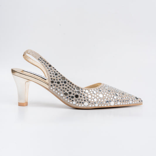 Reflect Your Aura - Gold Partywear Heels