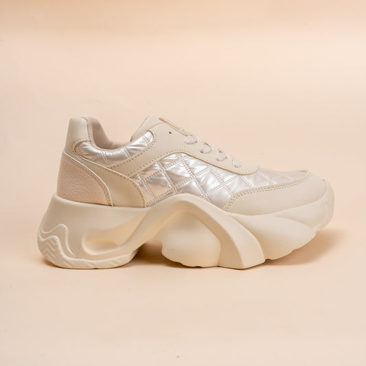 Roll Into Fun - Beige Everyday Sneakers