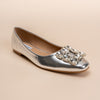 Glistening Aura - Silver Partywear Ballerinas