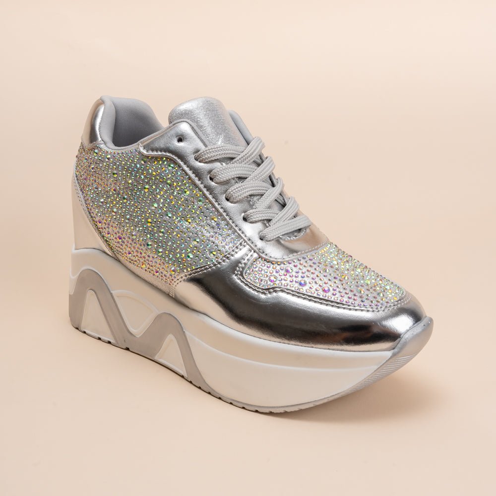 Rock The Party - Silver Partywear Sneakers . - view 3