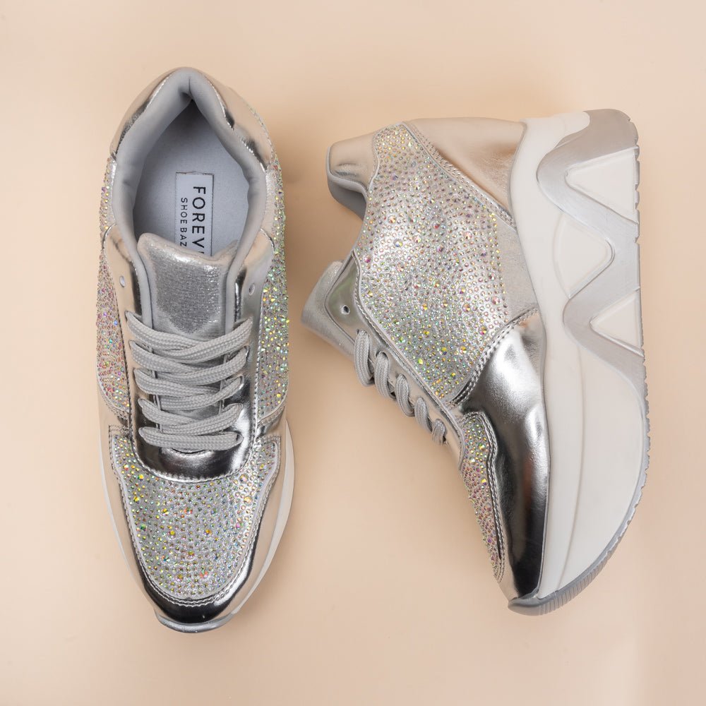 Rock The Party - Silver Partywear Sneakers . - view 4