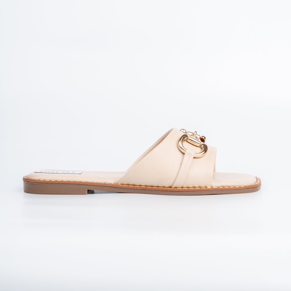 She Got Me Working! - Beige Casual Flats - view 2