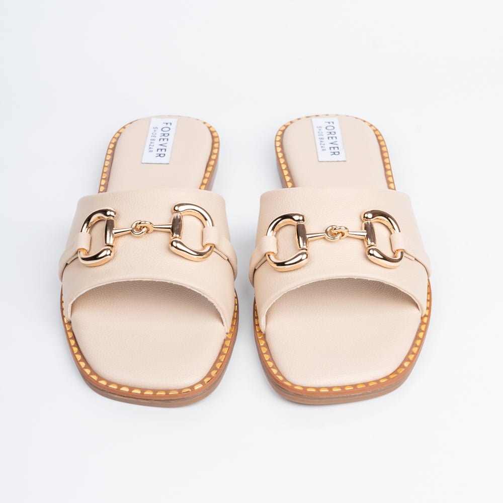 She Got Me Working! - Beige Casual Flats - view 4