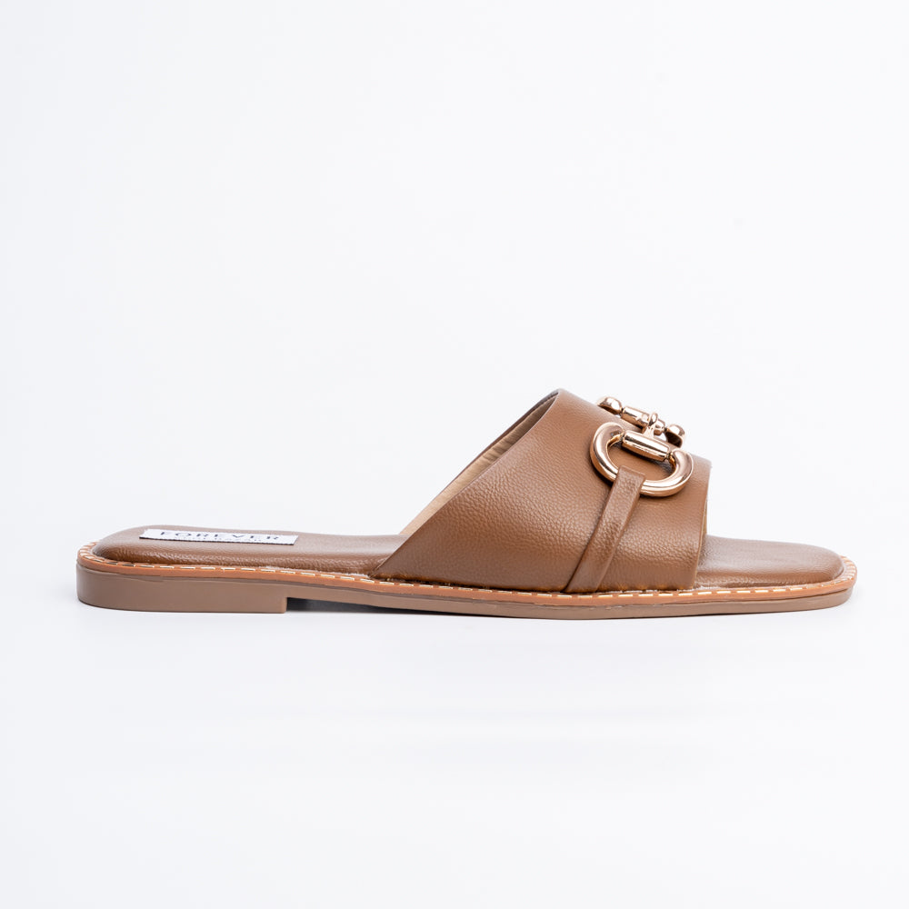 She Got Me Working! - Brown Casual Flats - view 3