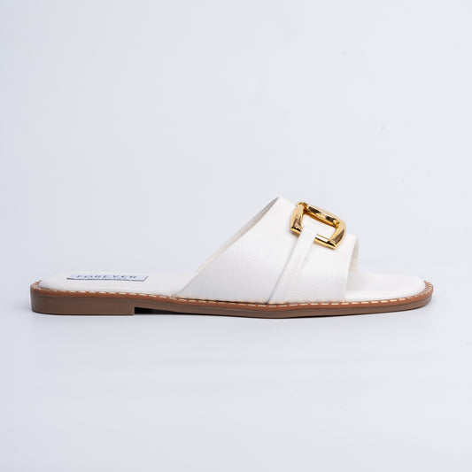 Let's Talk CTC - White Casual Flats