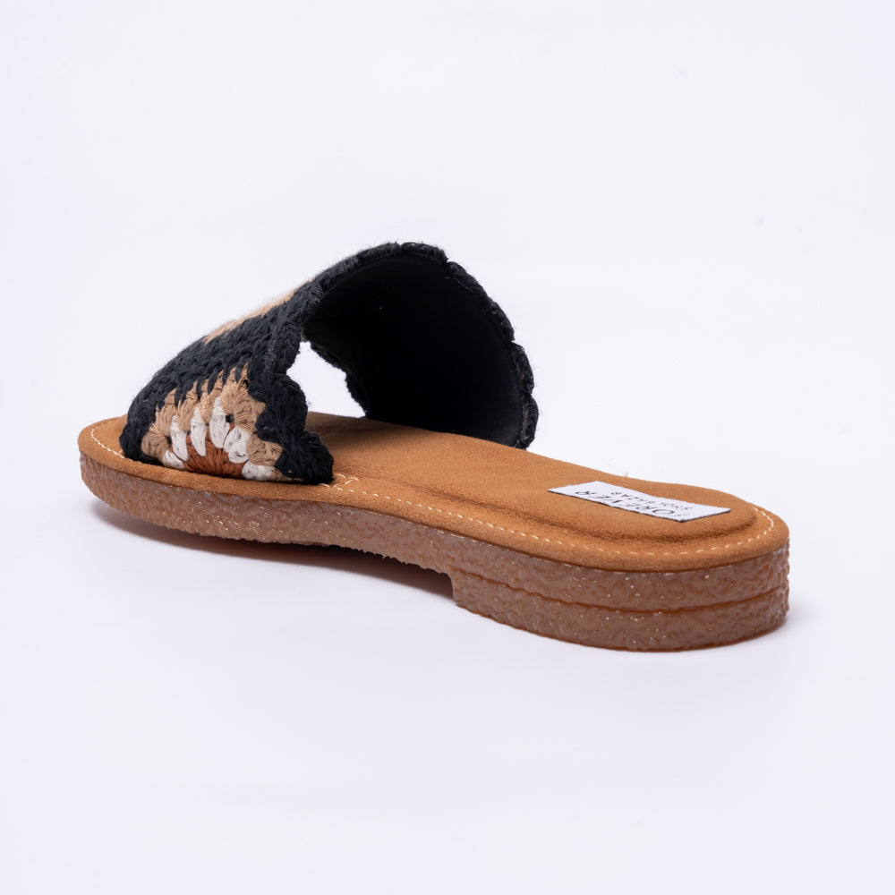It's Casual Only - Black Crochet Flats - view 5