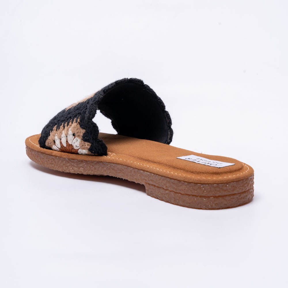 It's Casual Only - Black Crochet Flats - view 5