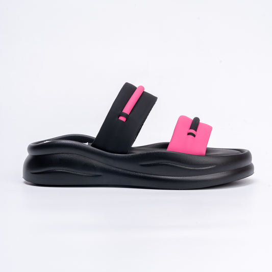 Love 'Em Curves - Fushia Casual Slipper