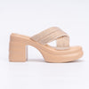 Where's My Wine? - Beige Partywear Block Heels