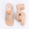 Where's My Wine? - Beige Partywear Block Heels