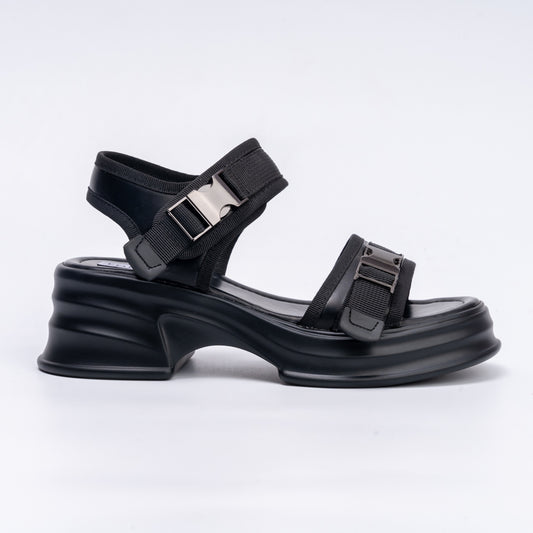 Ferociously Fashionable - Black Casual Sandal