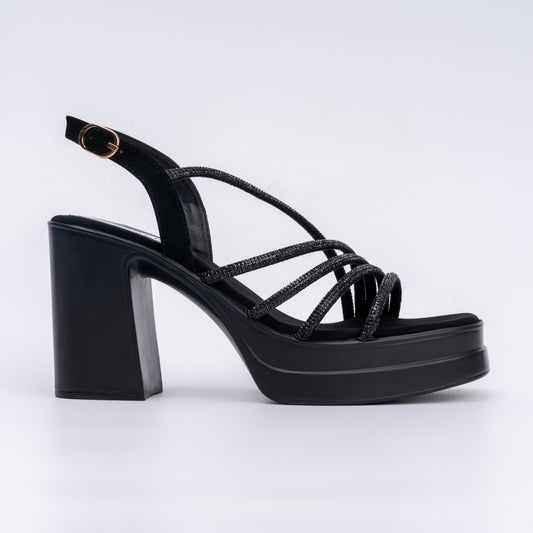 Catch You Never - Black Partywear Sandal