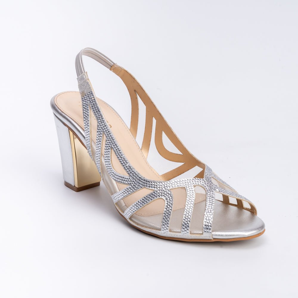 All Dolled Up - Silver Partywear Sandal - view 3