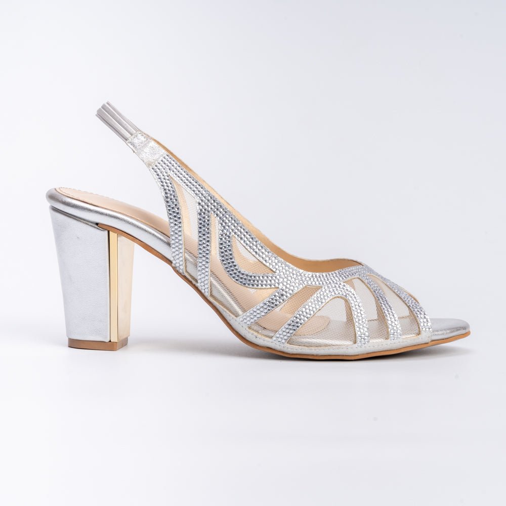 All Dolled Up - Silver Partywear Sandal - view 2