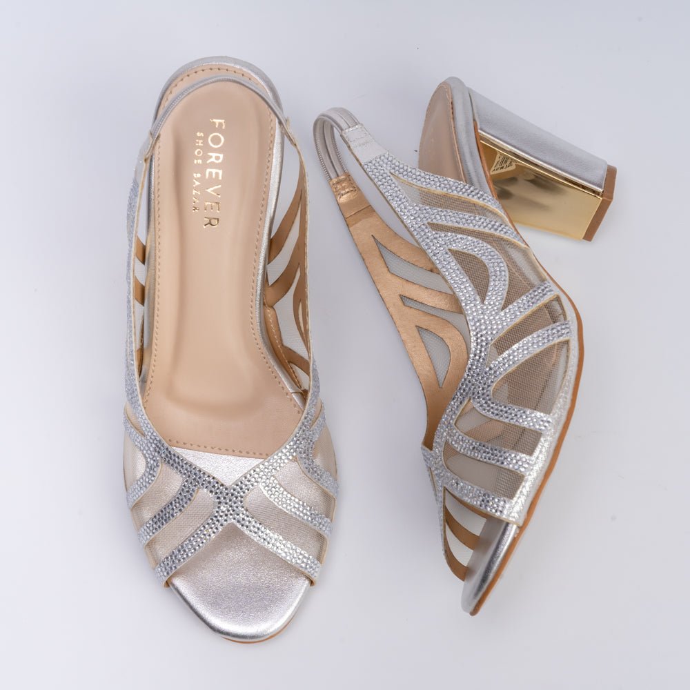 All Dolled Up - Silver Partywear Sandal - view 6