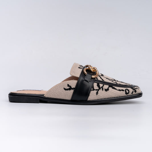 My Subtle Panache - Black Casual Mules