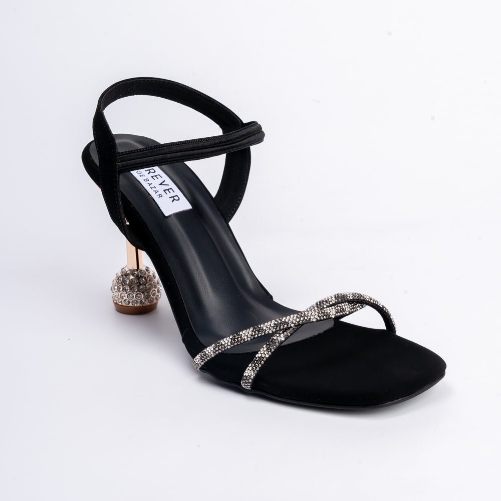Desirable AF - Black Partywear Heels - view 2