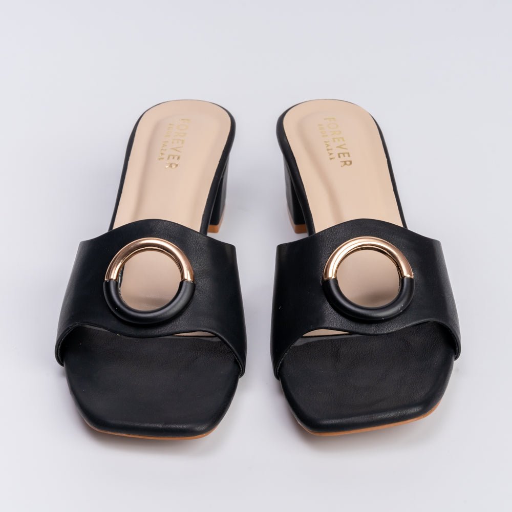 Imma Silent Assasin - Black Small Heel Slipper - view 6