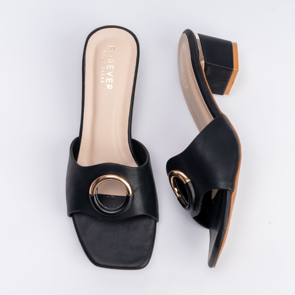 Imma Silent Assasin - Black Small Heel Slipper - view 7