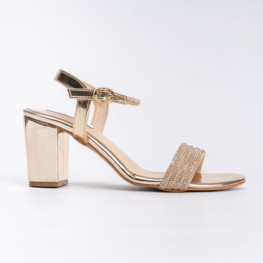 Damsel Gives Distress - Gold Party Heels