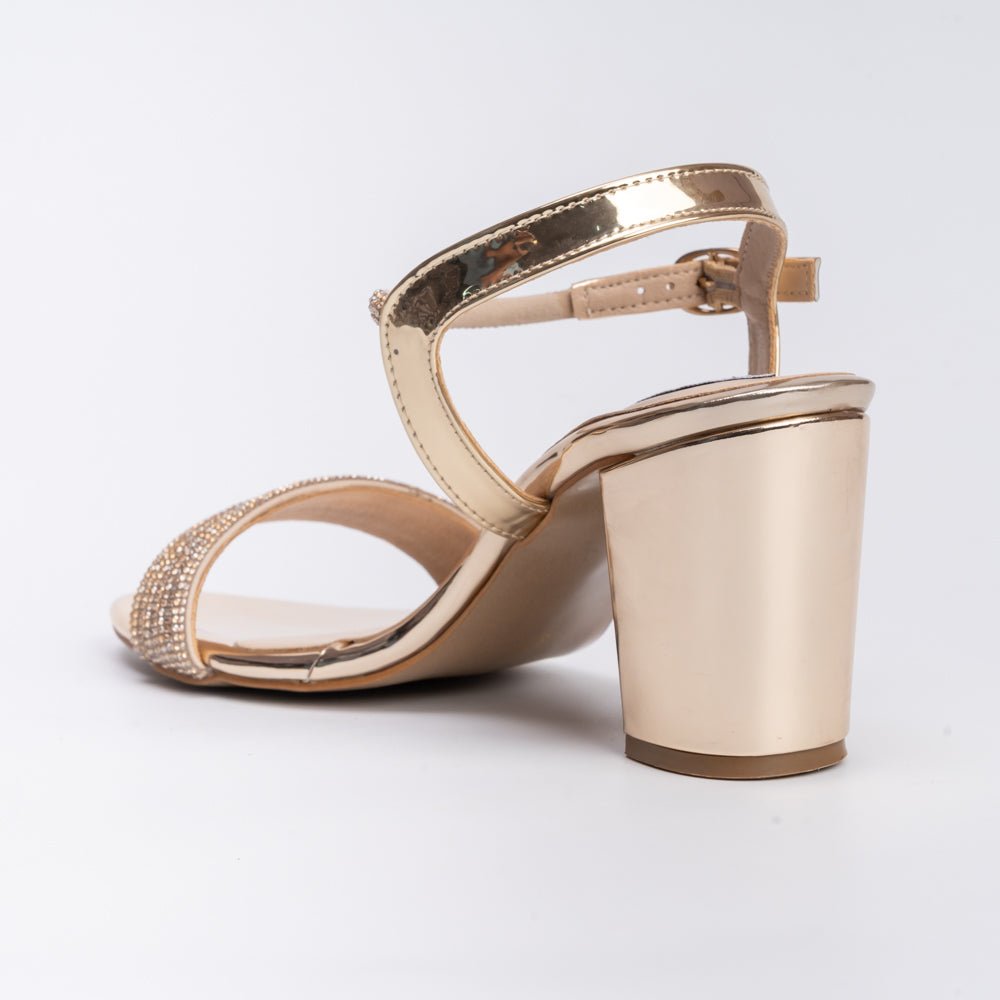 Damsel Gives Distress - Gold Party Heels - view 5