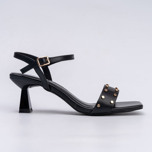 It's Giving Chique - Black Studded Heels
