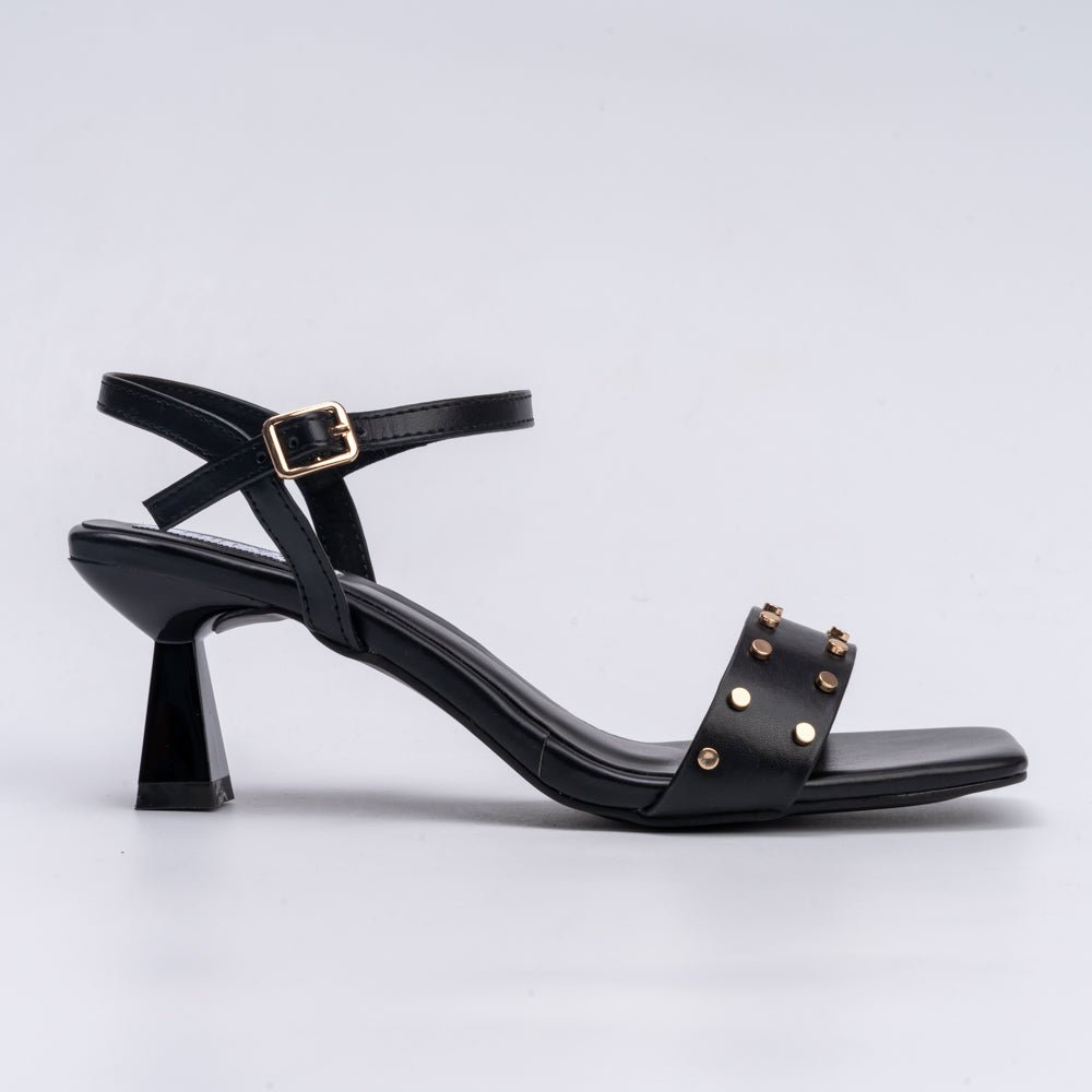It's Giving Chique - Black Studded Heels - view 2